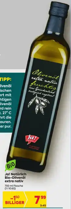 Billa Corso Ja! Natürlich Bio-Olivenöl Extra Nativ 750ml Angebot