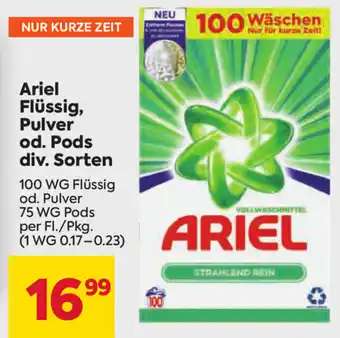 Billa Corso Ariel Flüssig Pulver 100WG Angebot