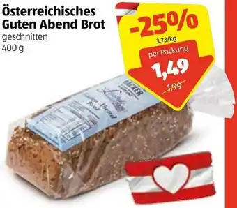 Hofer Österreichisches Guten Abend Brot 400g Angebot