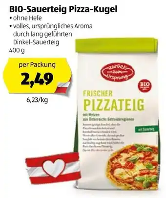 Hofer BIO- Sauerteig Pizza-Kugel 400g Angebot