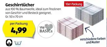 Hofer Geschirrtücher 50x70cm Angebot