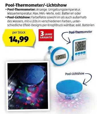 Hofer Pool-thermometer/- Lichtshow Angebot