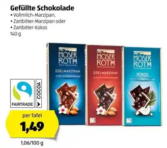 Hofer Gefüllte Schokolade 140g Angebot