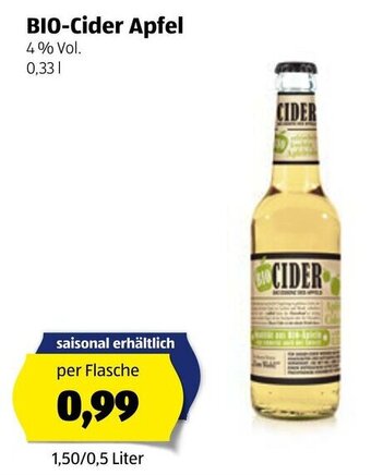 Hofer Bio-Cider Apfel 0,33L Angebot
