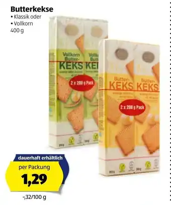Hofer Butterkekse 400g Angebot