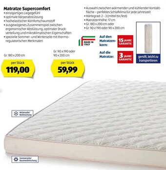 Hofer Matratze Supercomfort Angebot