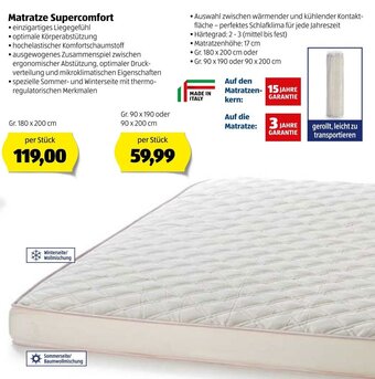 Hofer Matratze Supercomfort Angebot
