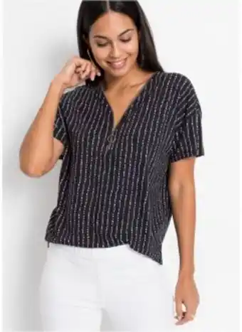 Bonprix Bedrucktes shirt mit zipper Angebot