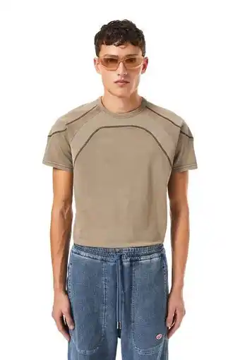 Diesel T-shirt mit gerippten einsätzen Angebot
