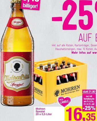 Sutterlüty Mohren Spezial 20 x 0,5 Liter Angebot