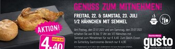 Sutterlüty 1/2 Hähnchen mit Semmel Angebot