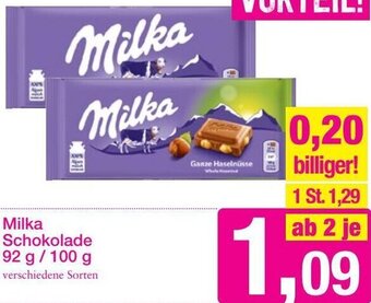 Sutterlüty Milka Schokolade 92 g/ 100 g Angebot