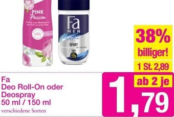 Sutterlüty Fa Deo Roll-On oder Deospray 50 ml/ 150 ml Angebot