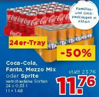 Unimarkt Coca-Cola, Fanta, Mezzo Mix oder Sprite 24x0,33L Angebot