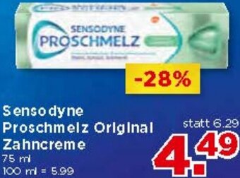 Unimarkt Sensodyne Proschmelz Original Zahncreme 75 ml Angebot