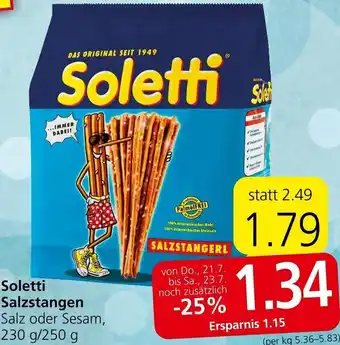 Spar Soletti Salzstangen 230 g/ 250 g Angebot
