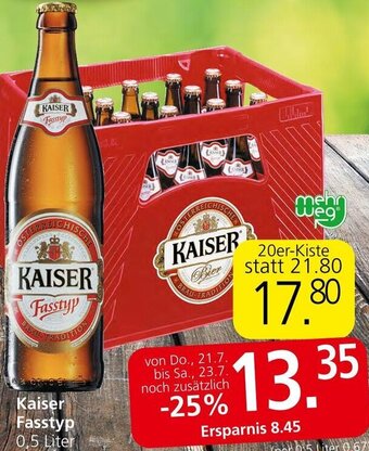 Spar Kaiser Fasstyp 0,5 Liter Angebot