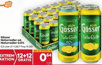 Billa Gösser Naturradler od. Naturradler 0,0% 0,5 Liter Angebot