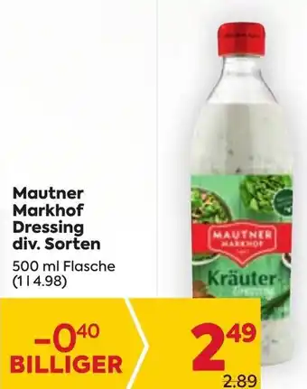 Billa Mautner Markhof Dressing 500 ml Angebot
