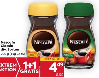Billa Nescafé Classic 200 g Angebot
