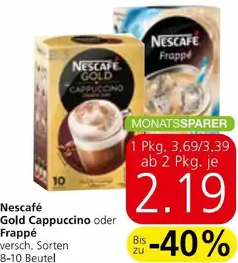 Spar Nescafé Gold Cappucino oder Frappé Angebot