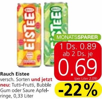 Spar Rauch Eistee 0,33 Liter Angebot