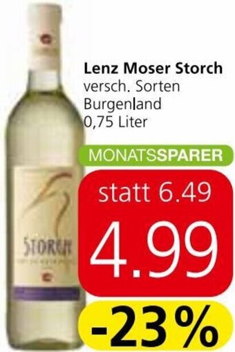 Spar Lenz Moser Storch 0,75 Liter Angebot