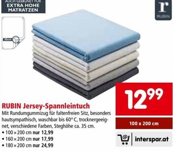 Interspar Restaurant Rubin Jersey-Spannleintuch 100 x 200 cm Angebot