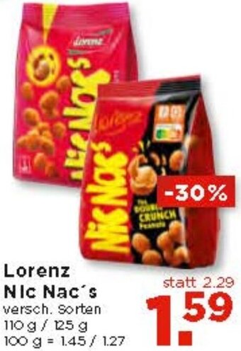 Unimarkt Lorenz Nic Nac's 110 g/125 g Angebot