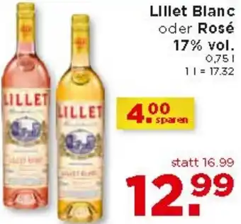 Unimarkt Lillet Blanc oder Rosé 0,75 Liter Angebot