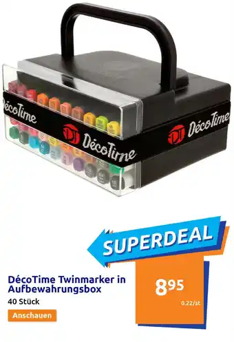 Action Déco Time Twinmarker in Aufbewahrungsbox 40 Stück Angebot