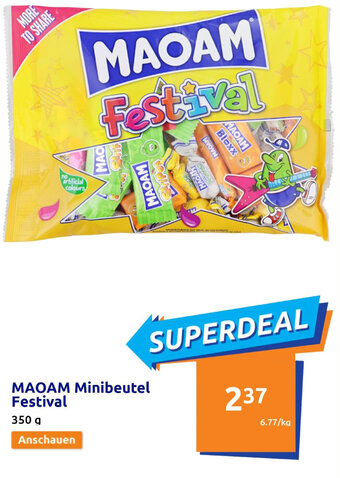 Action Maoam Minibeutel Festival 350 g Angebot