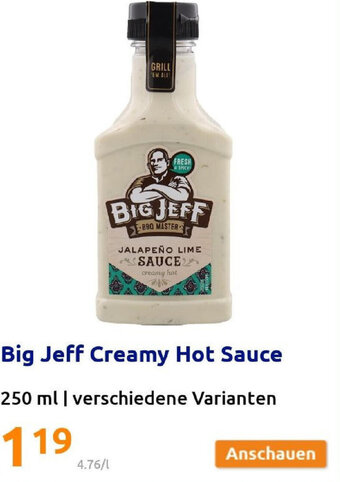 Action Big Jeff Creamy Hot Sauce 250 ml Angebot