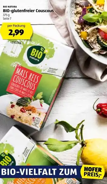 Hofer Bio-glutenfreier Couscous 375 g Angebot