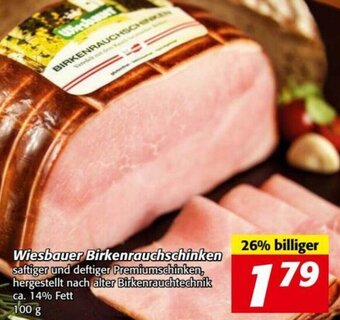Nah&Frisch Wiesbauer Birkenrauchschinken 100 g Angebot