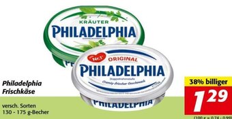 Nah&Frisch Philadelphia Frischkäse 130-175 g Angebot