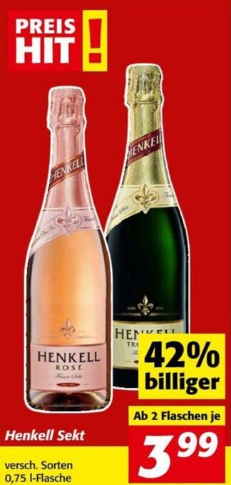 Nah&Frisch Henkell Sekt 0,75 L Angebot