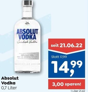 ADEG absolut Vodka 0,7 Liter Angebot