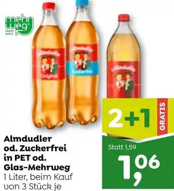 ADEG Almdudler od. Zuckerfrei in PET od. Glas-Mehweg 1 Liter Angebot