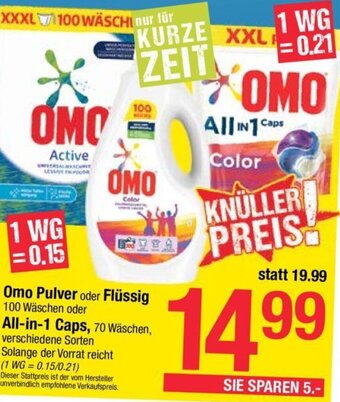 Maximarkt Omo Pulver oder Flüssig Angebot