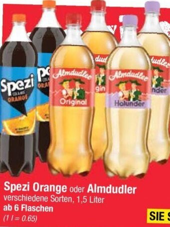 Maximarkt Spezi Orange oder Almdudler 1,5 Liter Angebot
