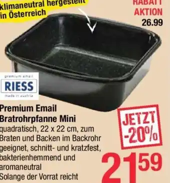 Maximarkt Premium Email Bratrohrpfanne Mini 22 x 22 cm Angebot