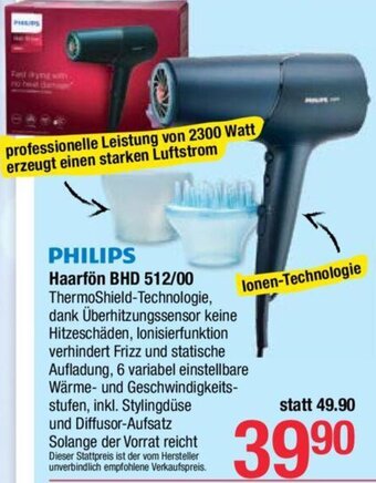 Maximarkt Haarfön BHD 512/00 Angebot