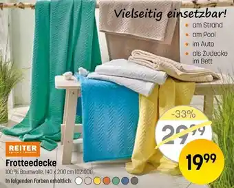 Reiter Frotteedecke 140 x 200 cm Angebot
