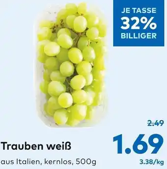 T&G Trauben Weiß 500 g Angebot