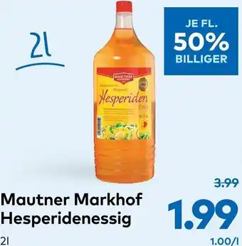 T&G Mautner Markhof Hesperidenessig 2l Angebot