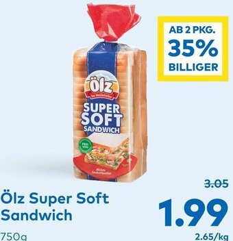 T&G Ölz Super Soft Sandwich 750 g Angebot