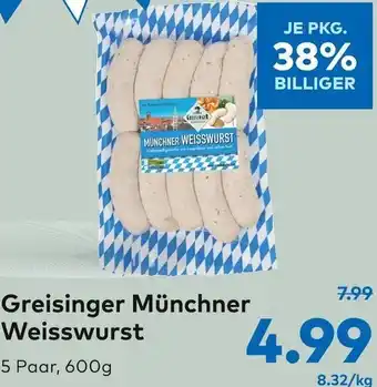 T&G Greisinger Münchner Weisswurst 600 g Angebot