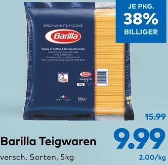 T&G Barilla Teigwaren 5kg Angebot