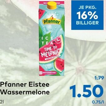 T&G Pfanner Eistee Wassermelone 2l Angebot